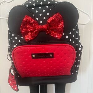 Charming Black and Red Polka Dot Kids Backpack